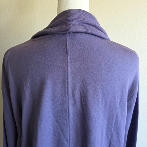 Athleta Womens M P Purple Open Front Cardigan Sweater Soft Waterfall Stretch - Picture 6 of 8